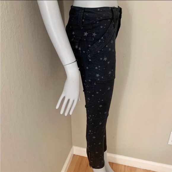 JOIE Park Skinny C Star Print Low-Rise Jeans Caviar Gray Size 25 - Picture 10 of 12